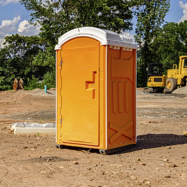 how often are the porta potties cleaned and serviced during a rental period in Yarmouth IA